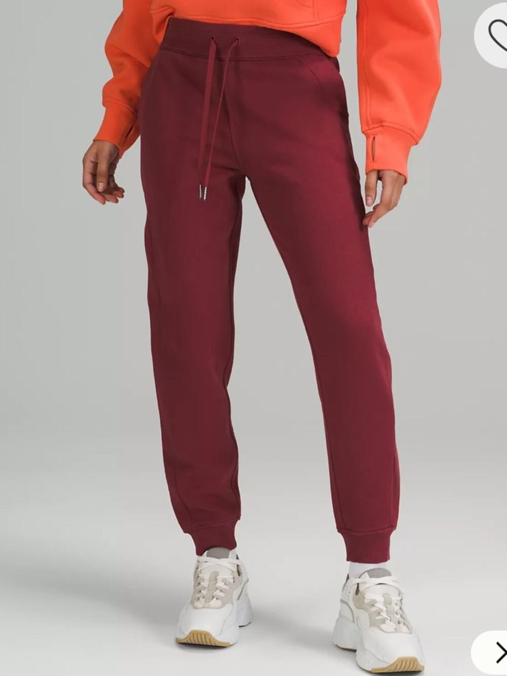 Lululemon scuba high rise joggers mulled wine maroon workout gym athletic size 6